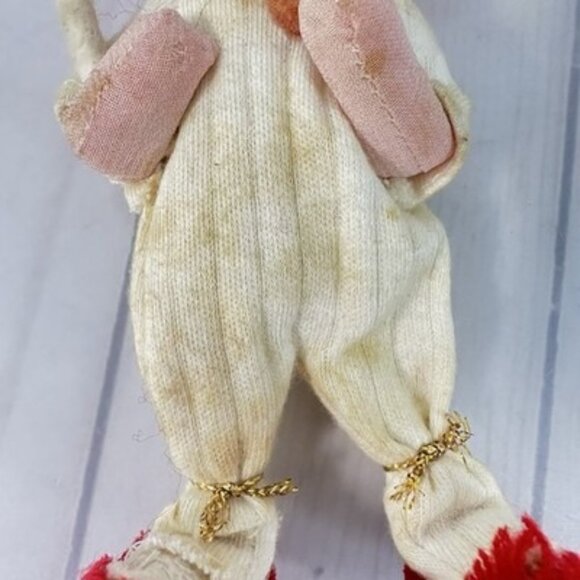 Vintage 1950's Felt Sleeping Pixie Elf Holding A Candle Christmas Decoration - Picture 4 of 8